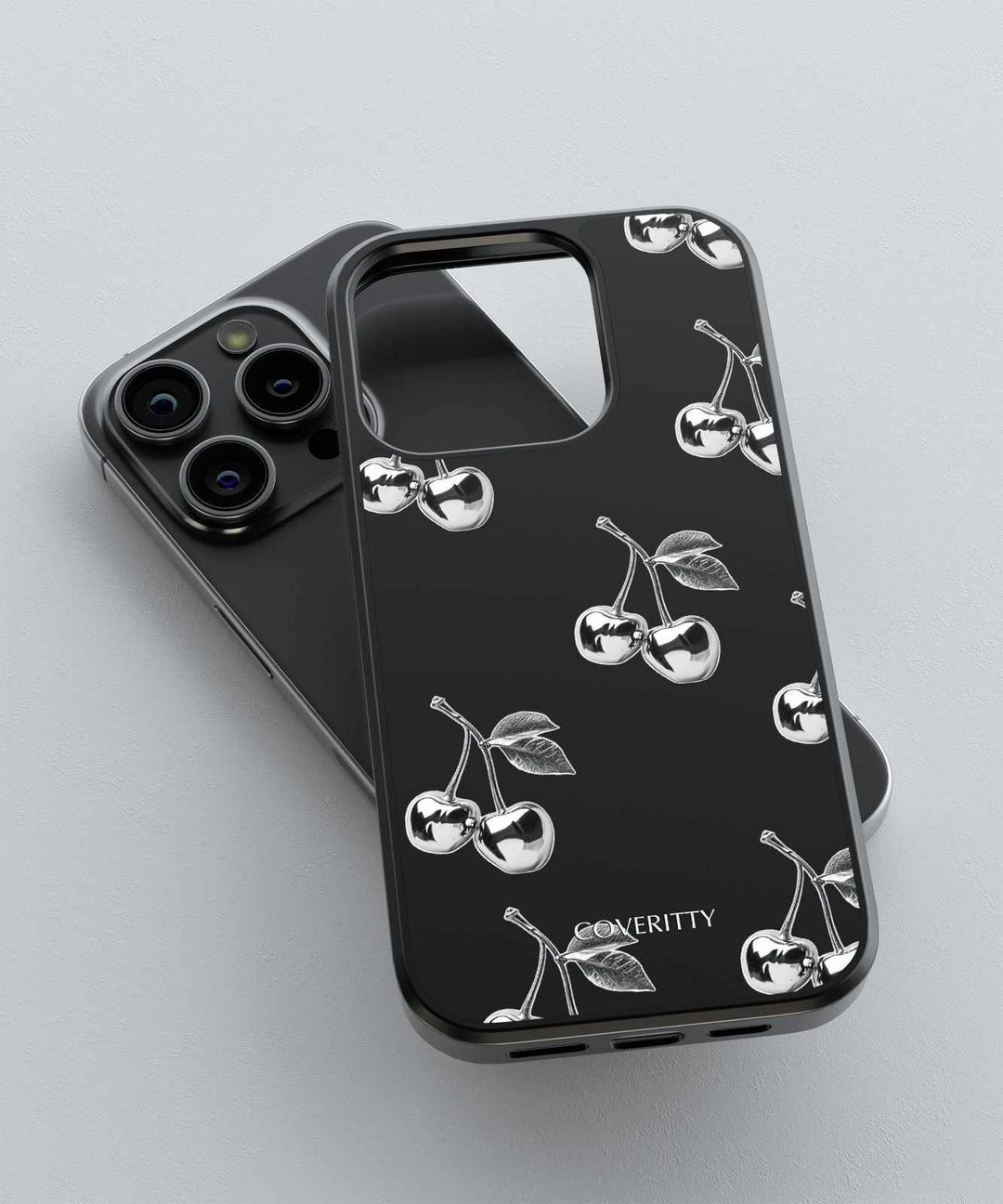 Slim matte black phone case on iPhone 15 – minimal and lightweight design by COVERITTY