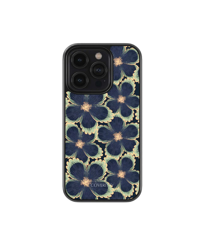 Phone case with floral design on a white background