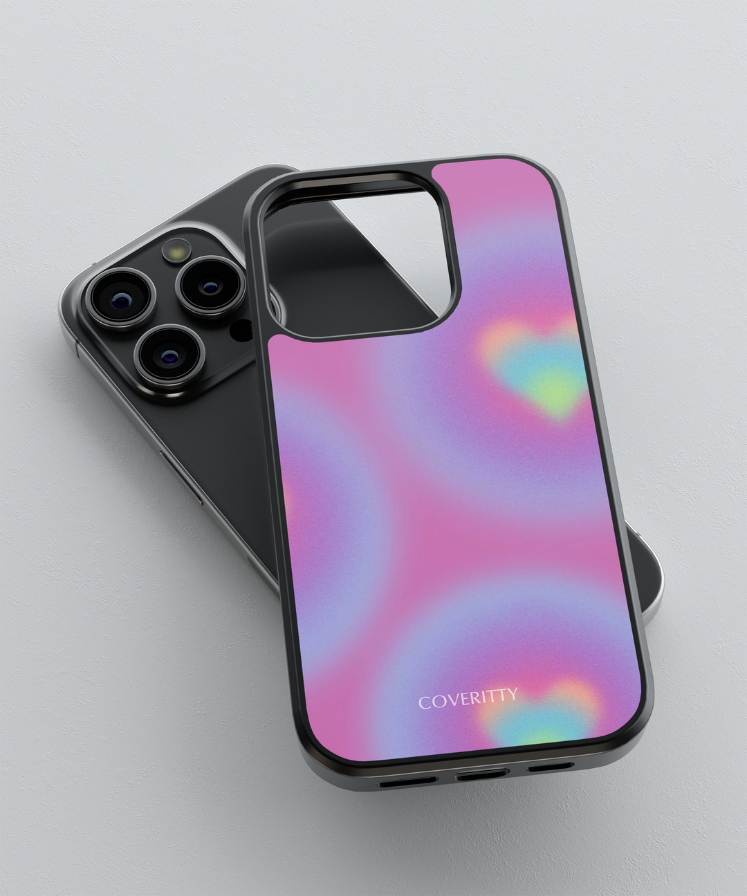 Trendy smartphone cover showcasing colorful abstract pattern on white, durable slim protective case for various phone models